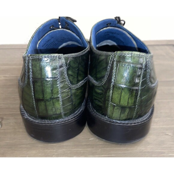Marco Vicci NICHOLS Croc Embossed Tassel Dress Shoes Dark Green Vintage Size 11M main image 10